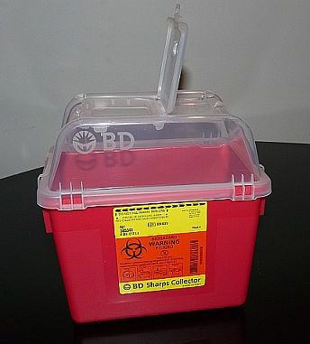 CONTAINER, SHARPS RED 8QT OPNTOP