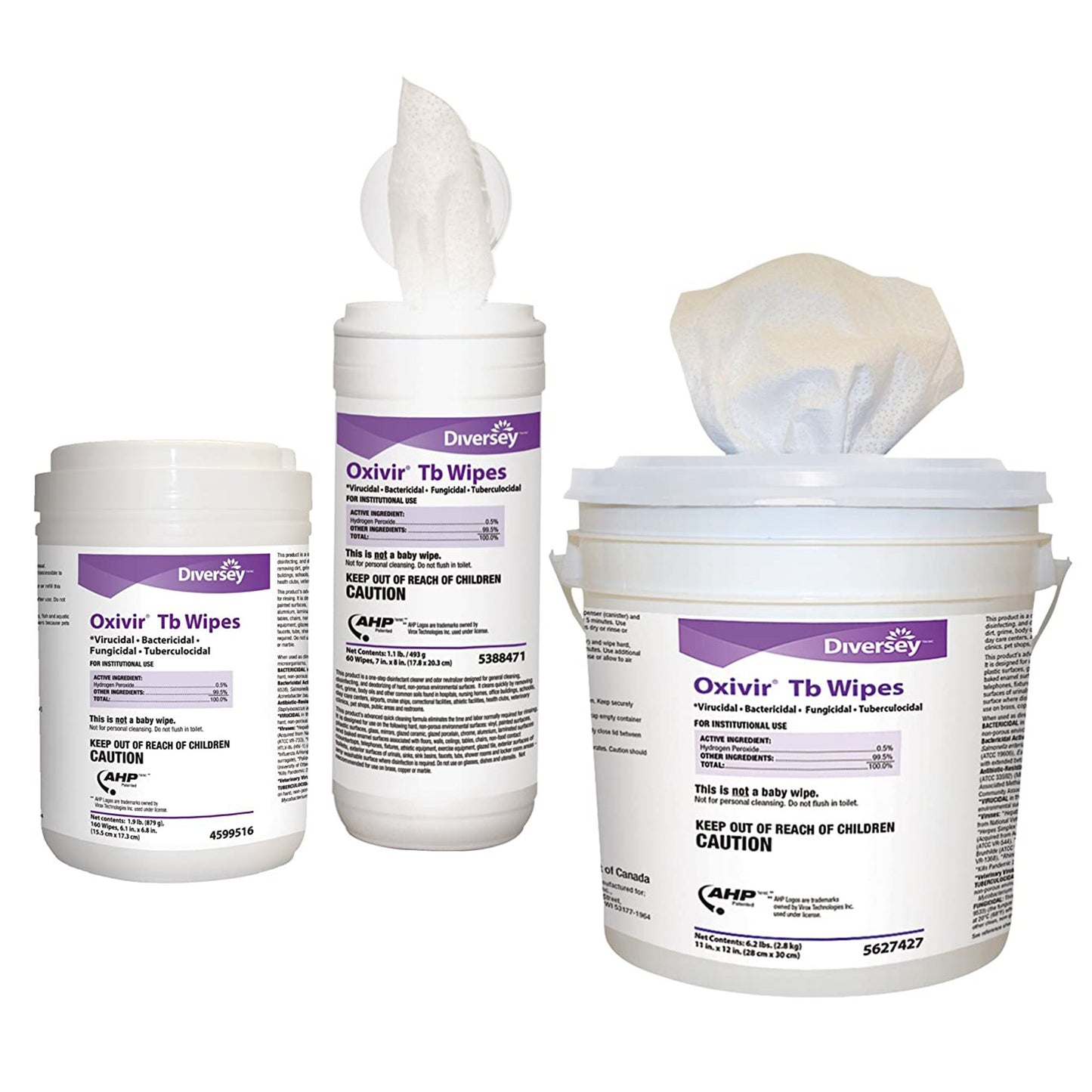 WIPE, CLEANER OXIVIR WHT 7X8
