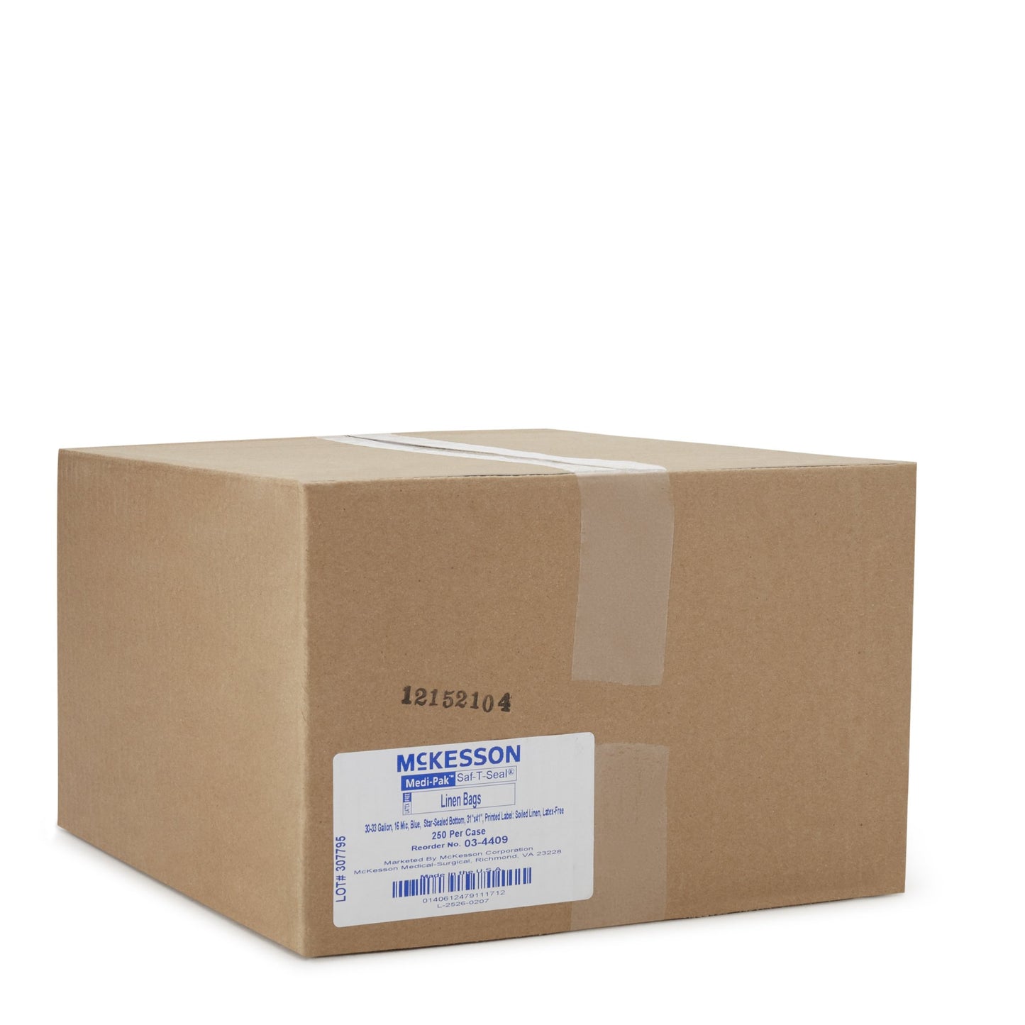 BAG, LINEN SOILED BLU/BLK 31"X41"