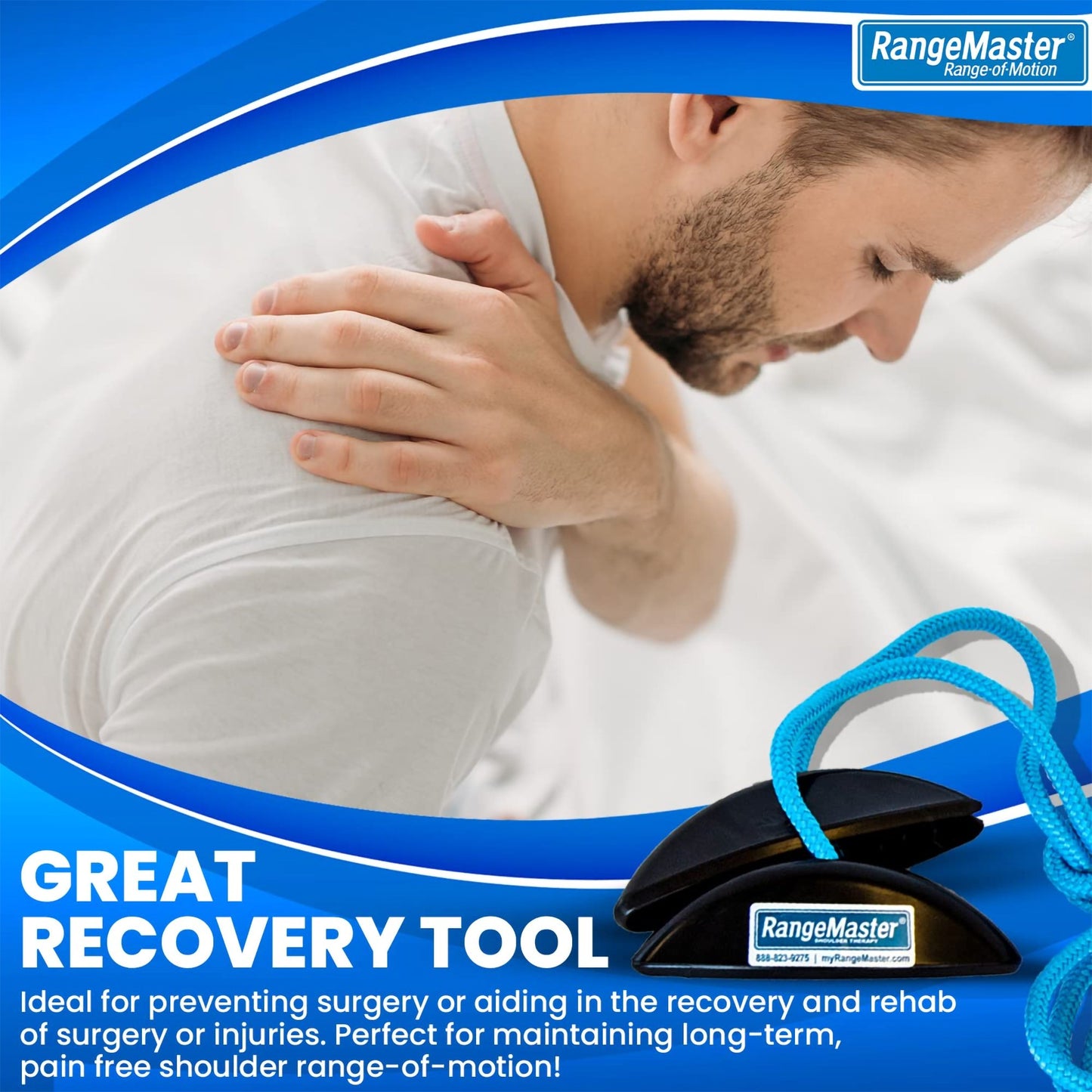 PULLEY, SHLDR THERAPY BLUE RNGR W/MTL BRCKT