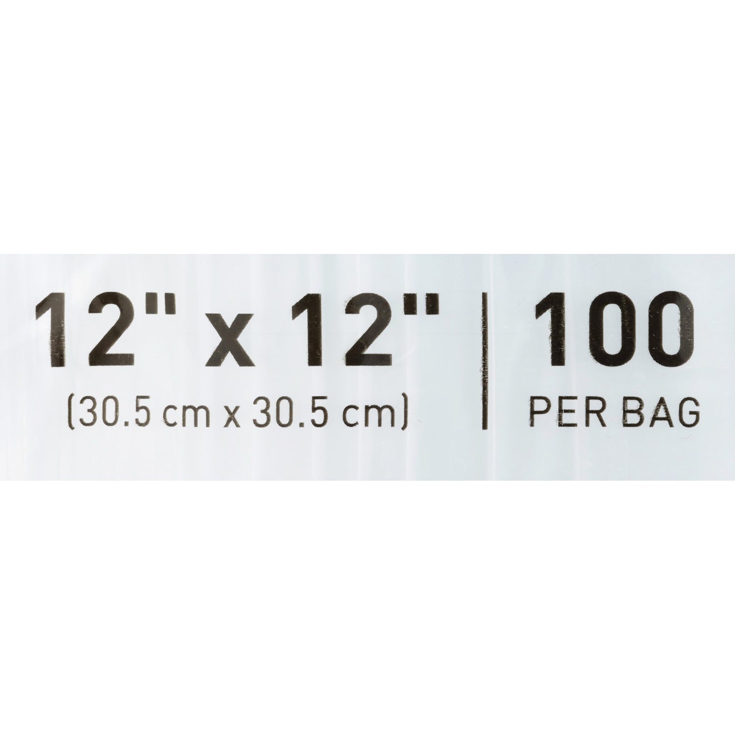 BAG, ZIP LOCK 12X12