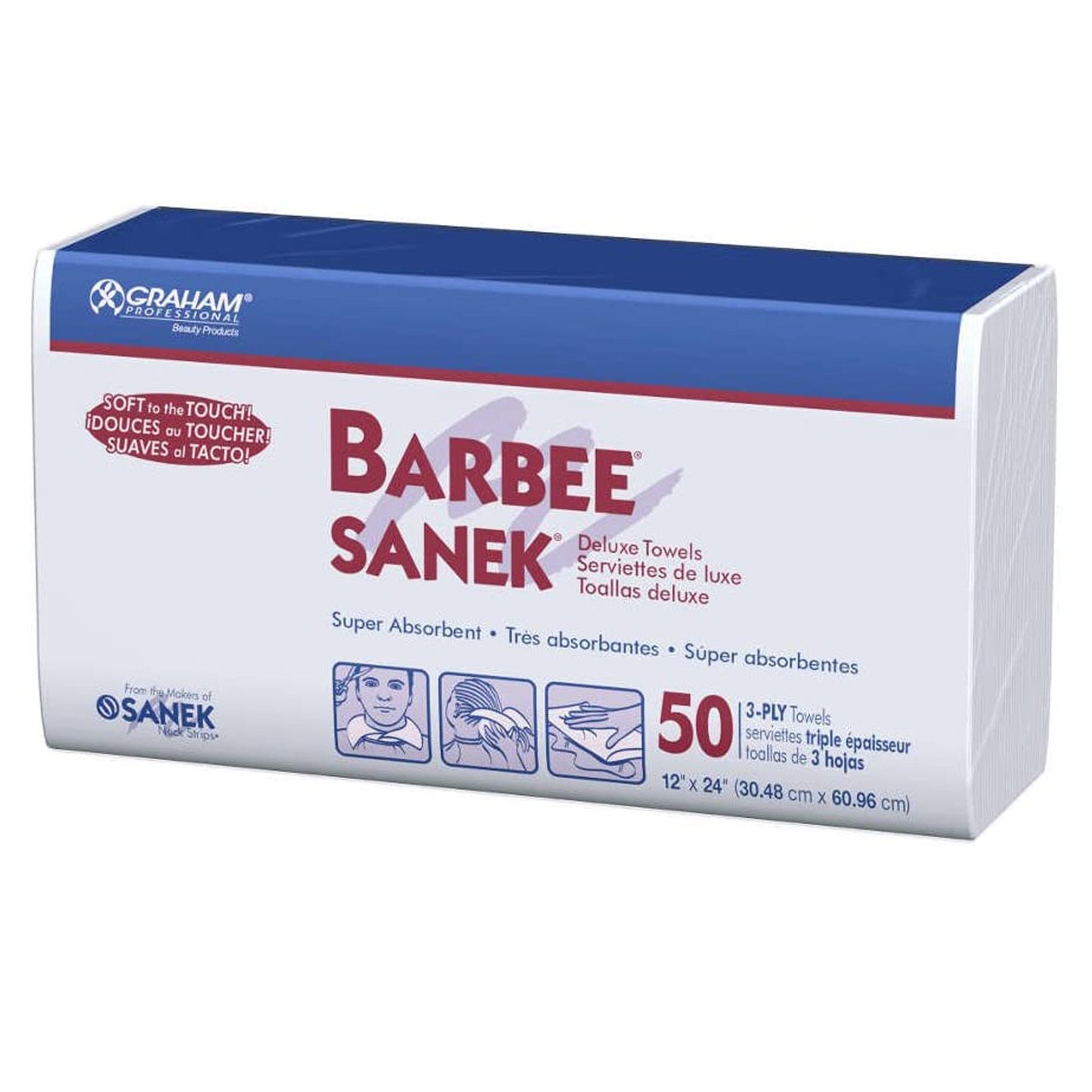 TOWEL, BARBEE 3PLY 12"X24"