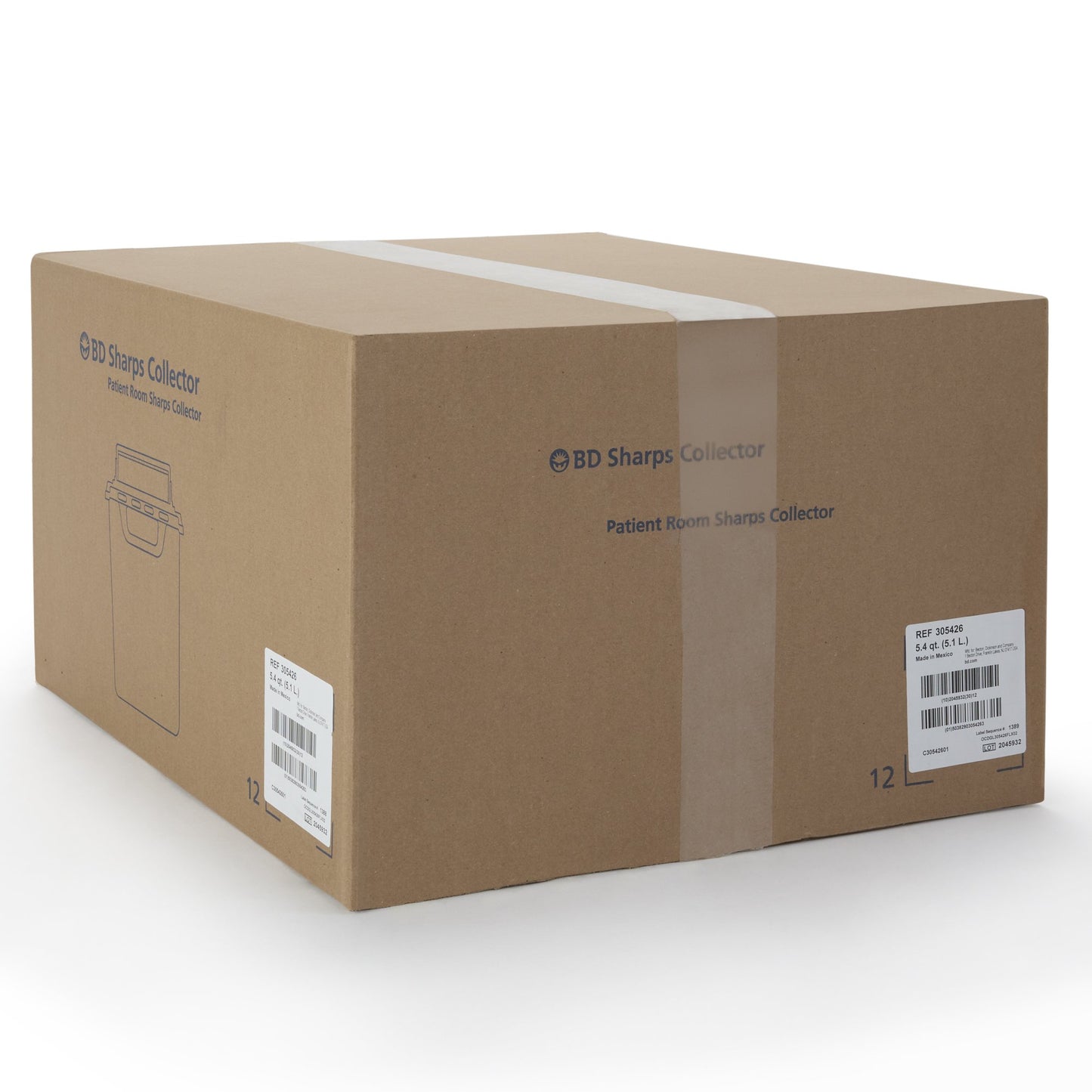CONTAINER, SHARPS RED 5.4QT