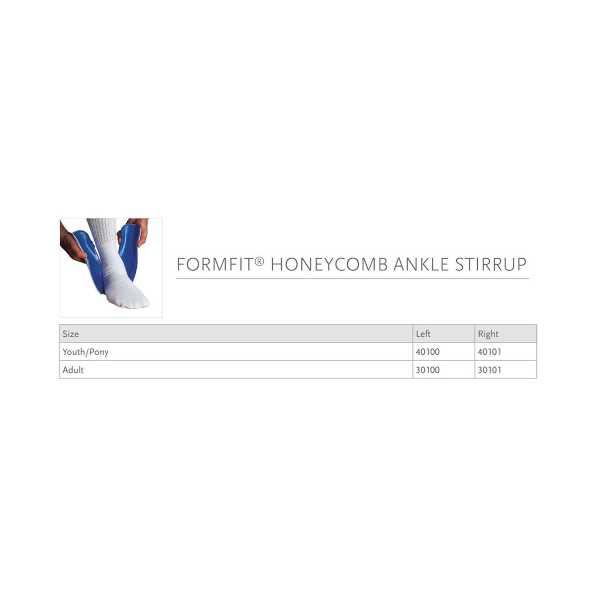 ANKLE BRACE, FORMFIT HONEYCOMBADLT RT OSSURA