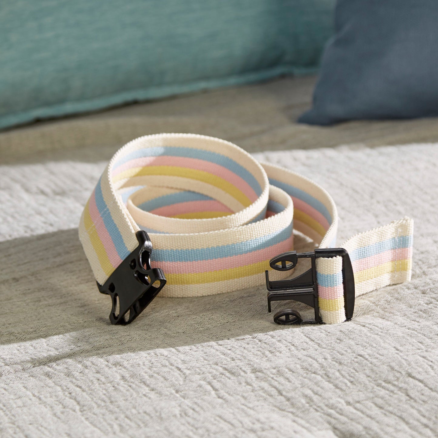 BELT, GAIT STRIPE/DERLIN BUCKLE PASTEL 60"