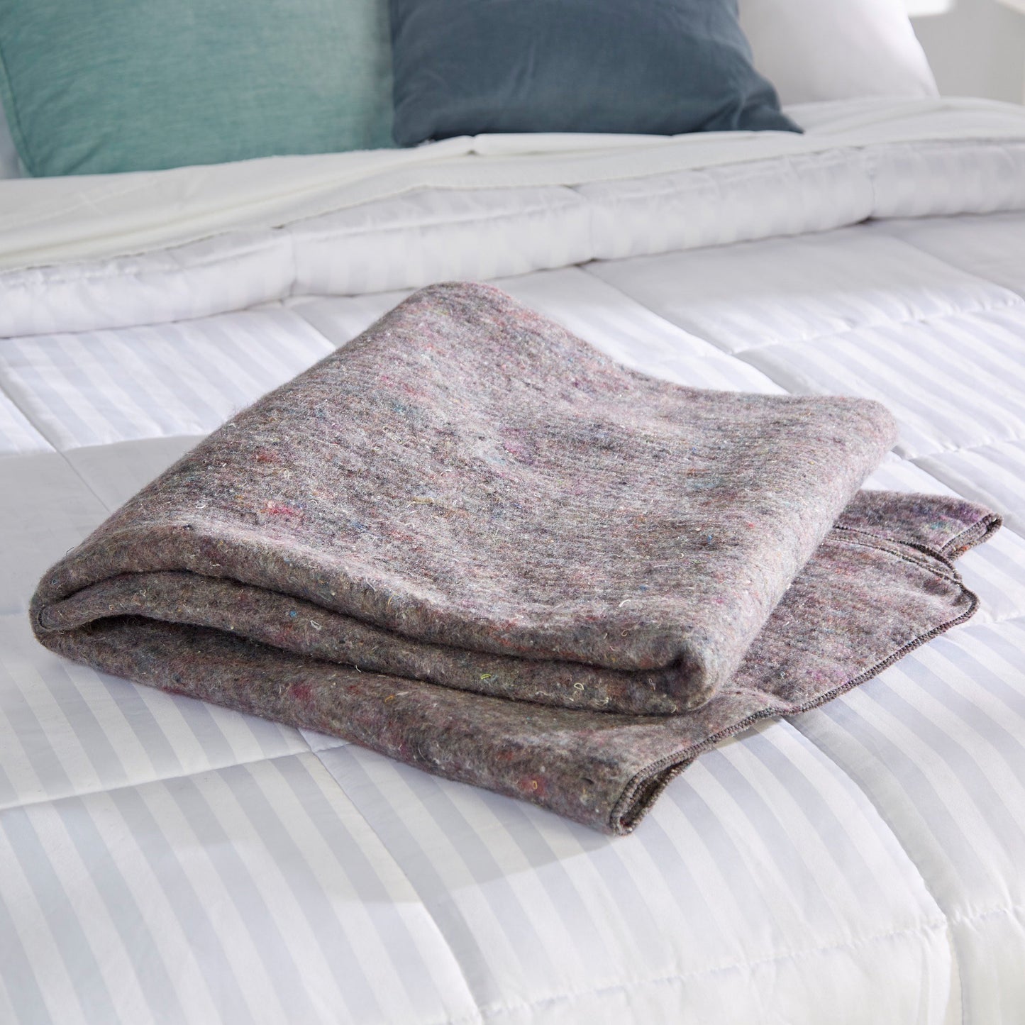 BLANKET, WOOL 30% GREY ECONO