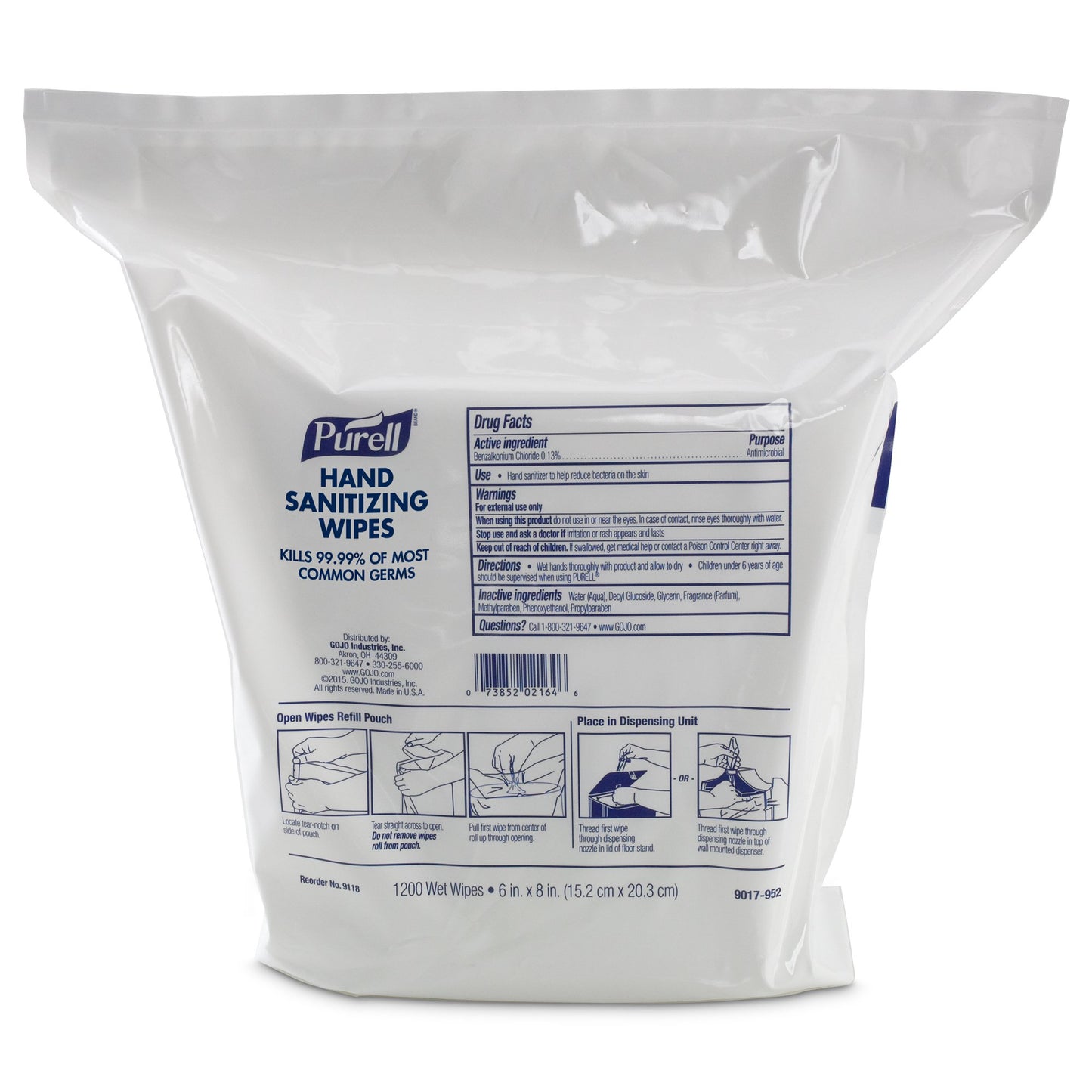 WIPE, PURELL REFILL 1200