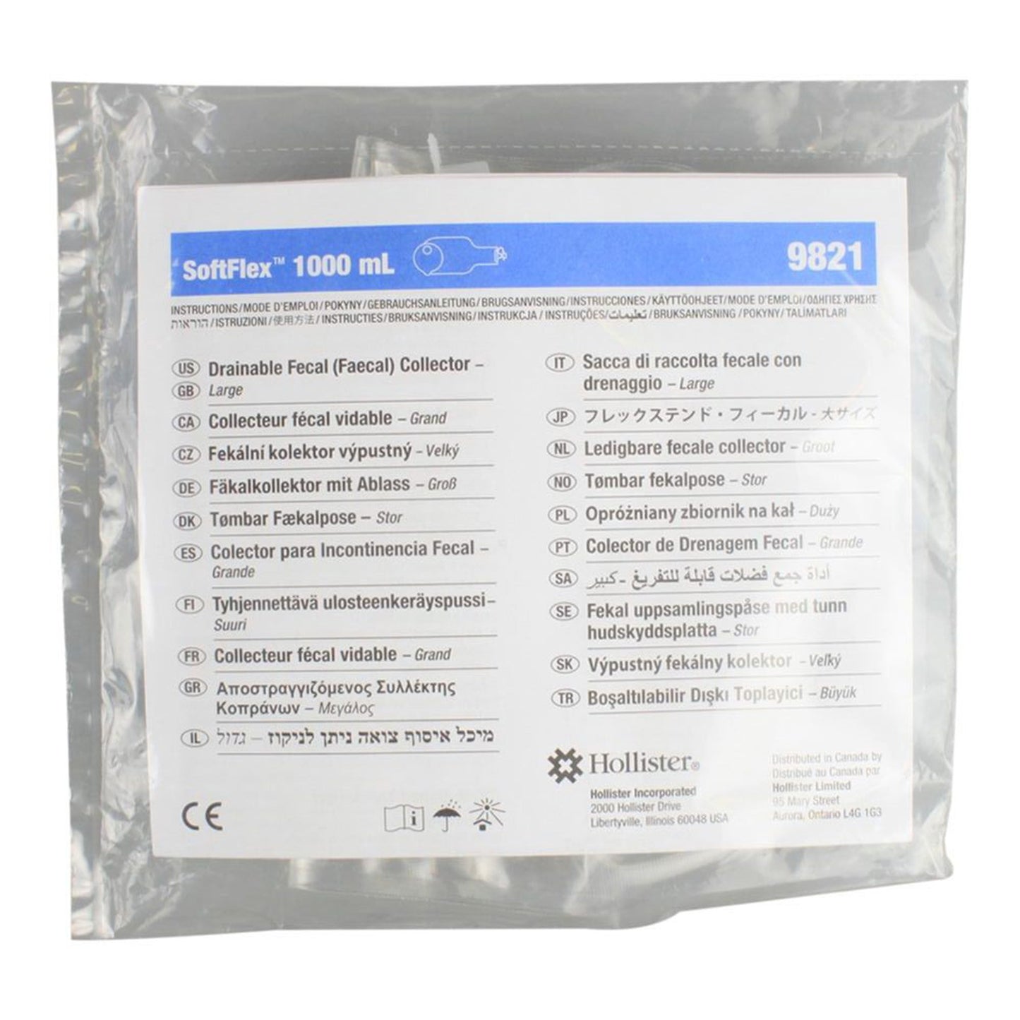 BAG, FECAL INCONT DRN STD