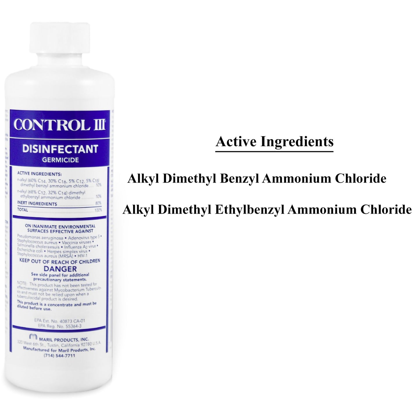 DISINFECTANT, CONTROL III CONC16OZ