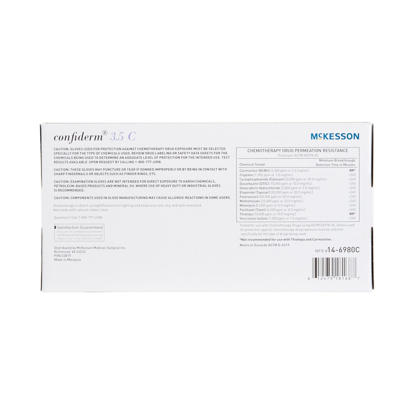 GLOVE, EXAM NTRL XL N/S CHEMO3.5C