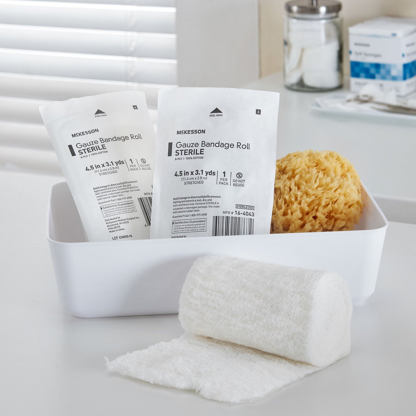 BANDAGE ROLL, GAUZE FLUFF STR4.5"X3.1YDS