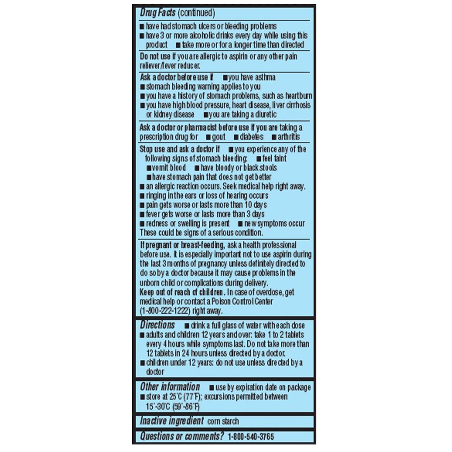 ASPIRIN, TAB 325MG