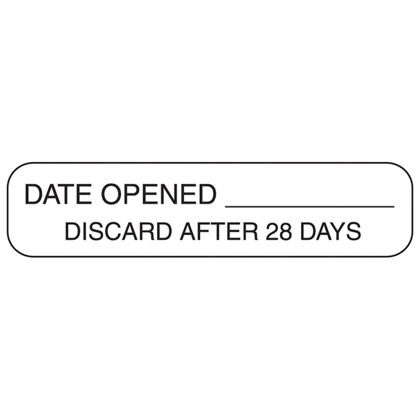 LABEL, DATE OPENED DISCARD AFTER 28 DAYS