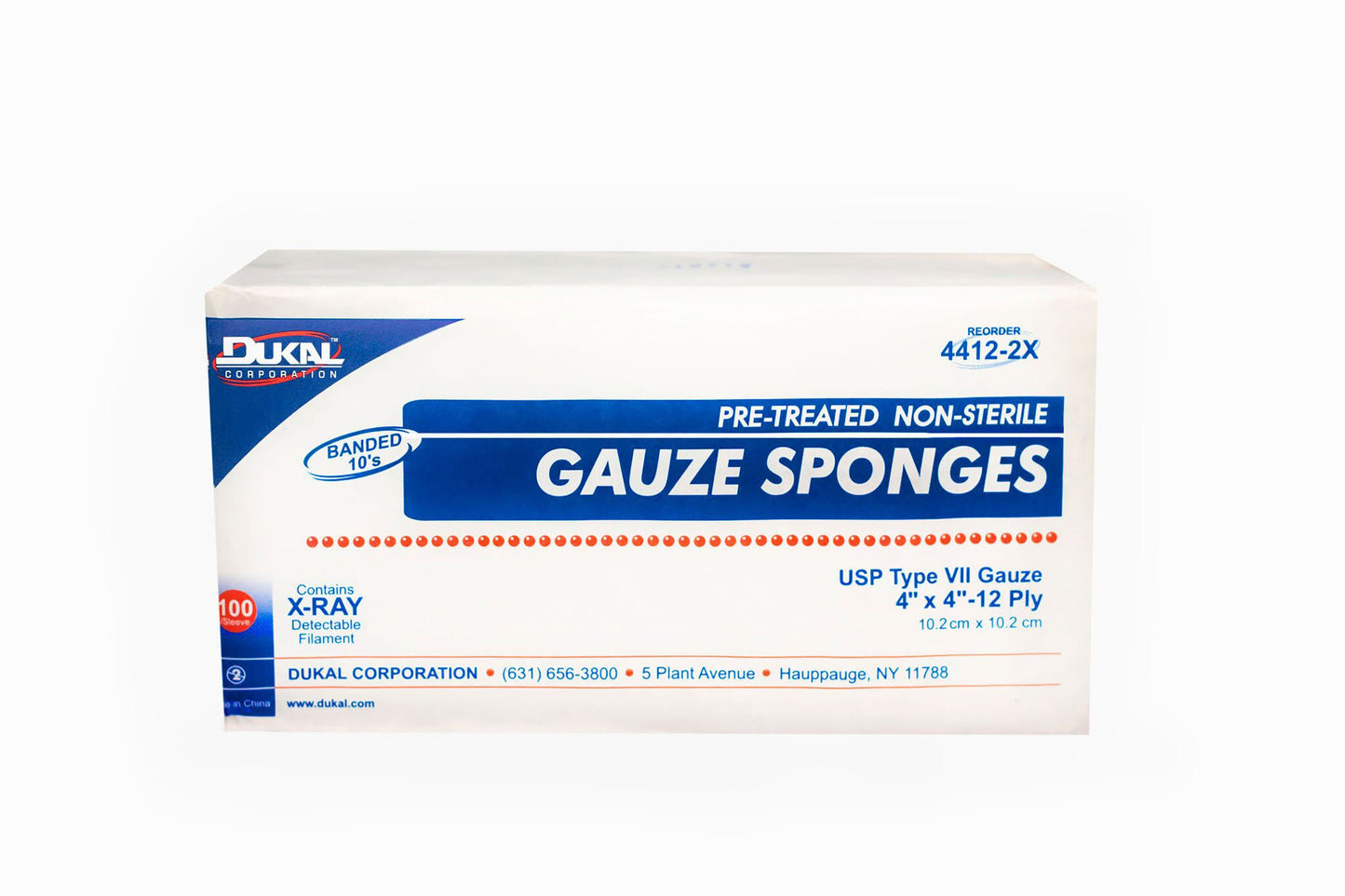 SPONGE, GAUZE XRAY DTCHBL VII12PLY 4X4