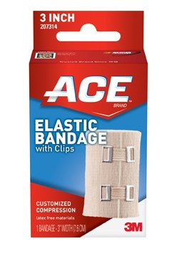 BANDGE, ELAS ACE COMPRESSION 3" W/CLIP
