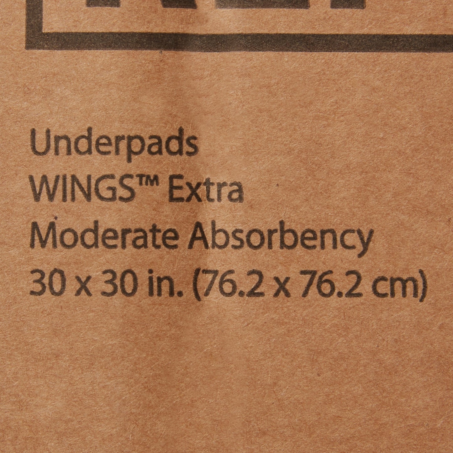 UNDERPAD WINGS, DISPOSABLE FLUFF MOD ABSORB 30X30"