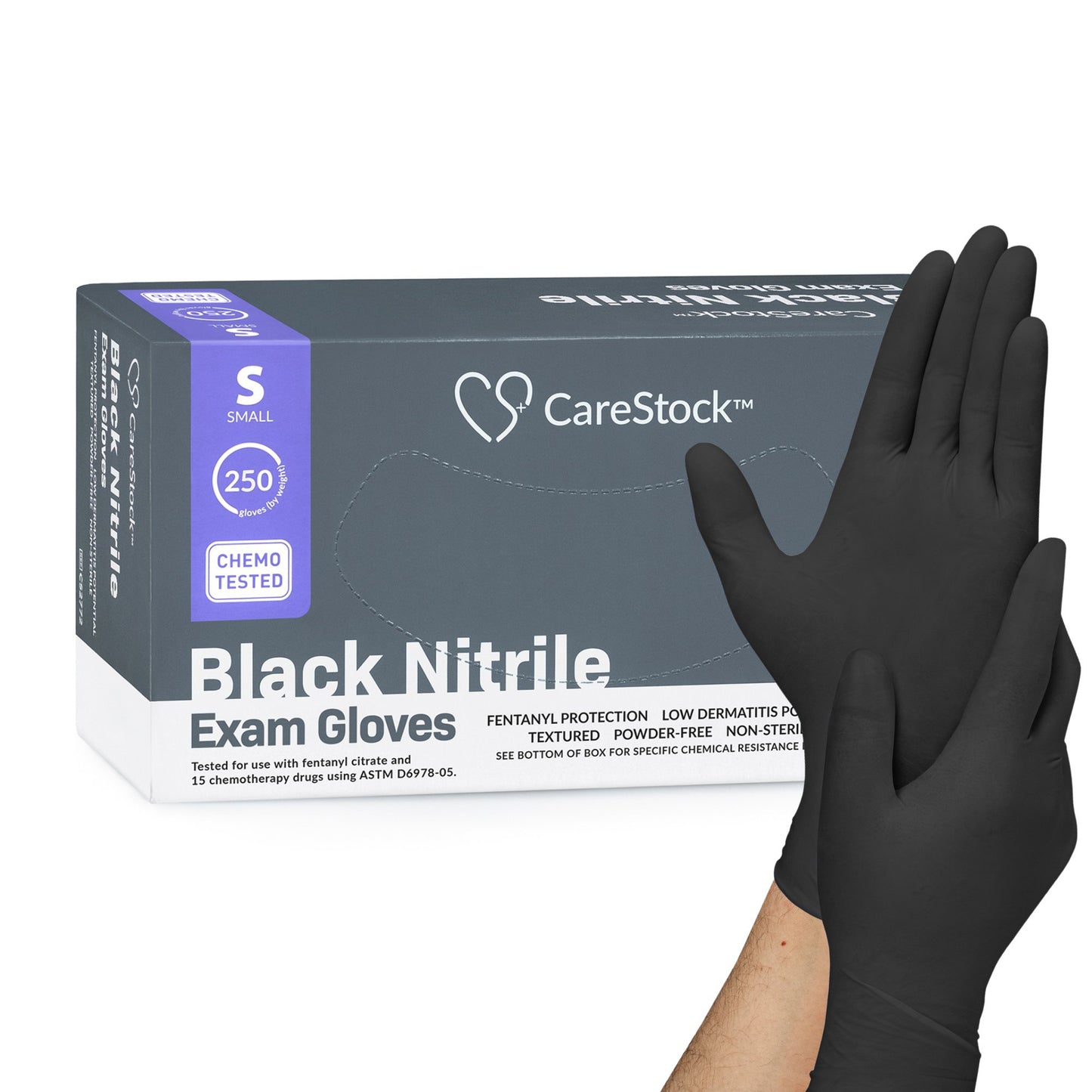 GLOVE, EXAM NTRL SM N/S CHEMOLDC BLK