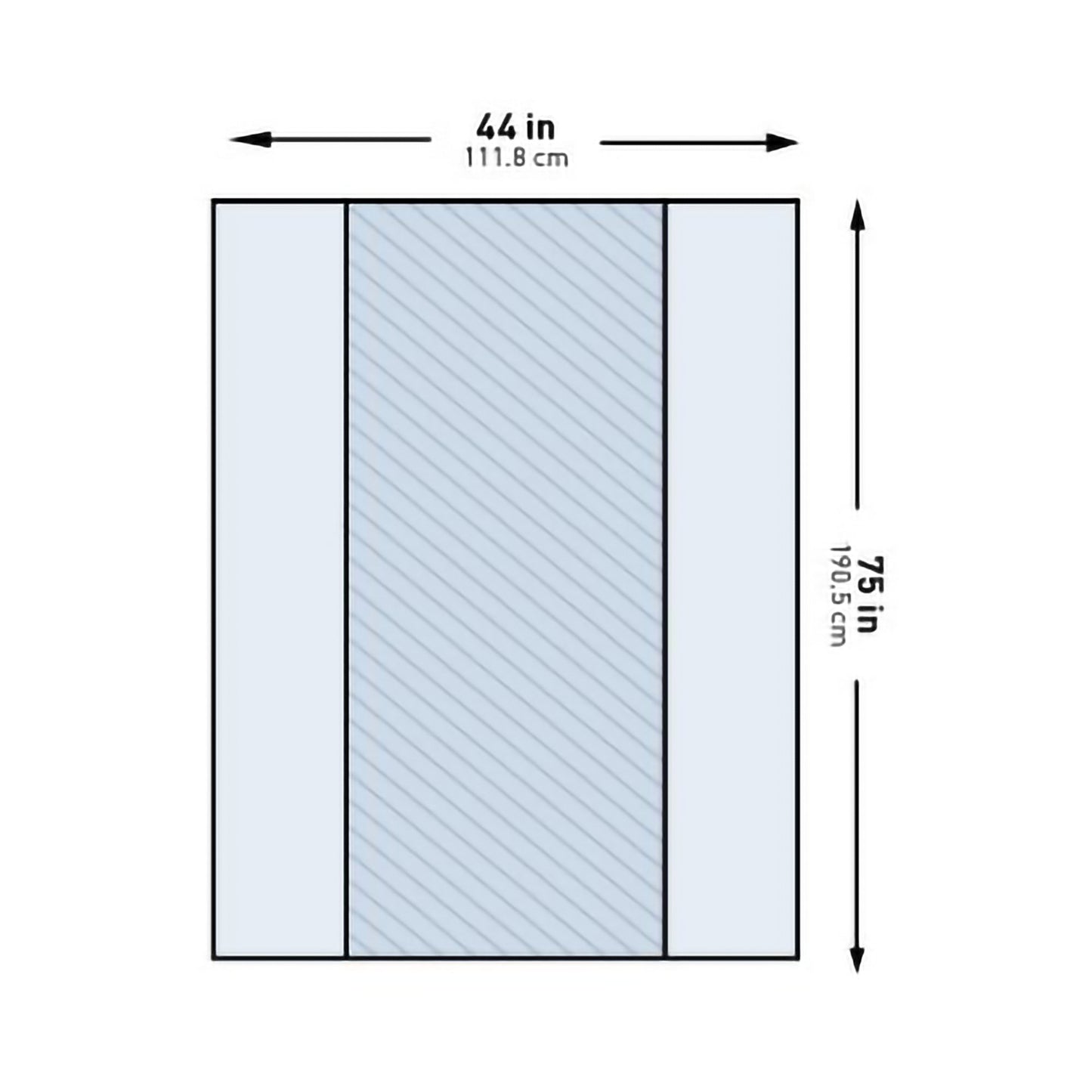 DRAPE, TABLE HYDRAGUARD ULTR-ABSRB REINF BLU 44"X75"