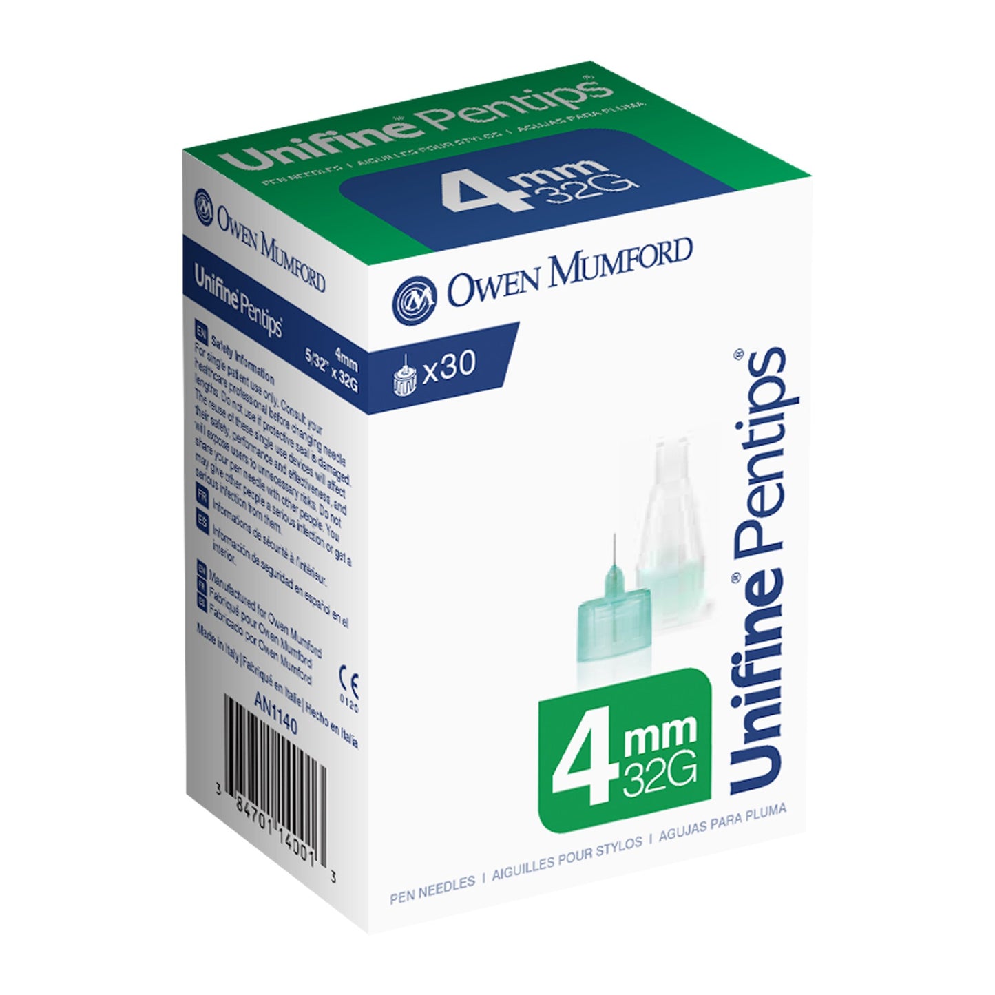 PENTIP, UNIFINE PEN NEEDLE 4MMX32G