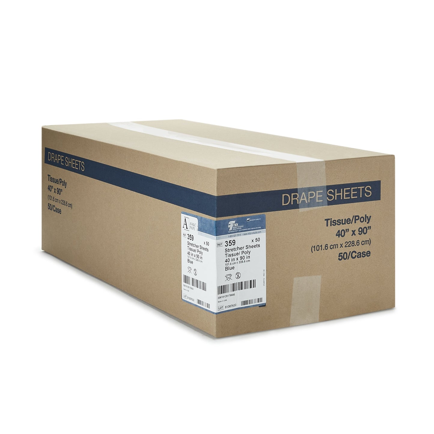 SHEET, DRAPE STRETCHER TISS POLY BLU 40X90