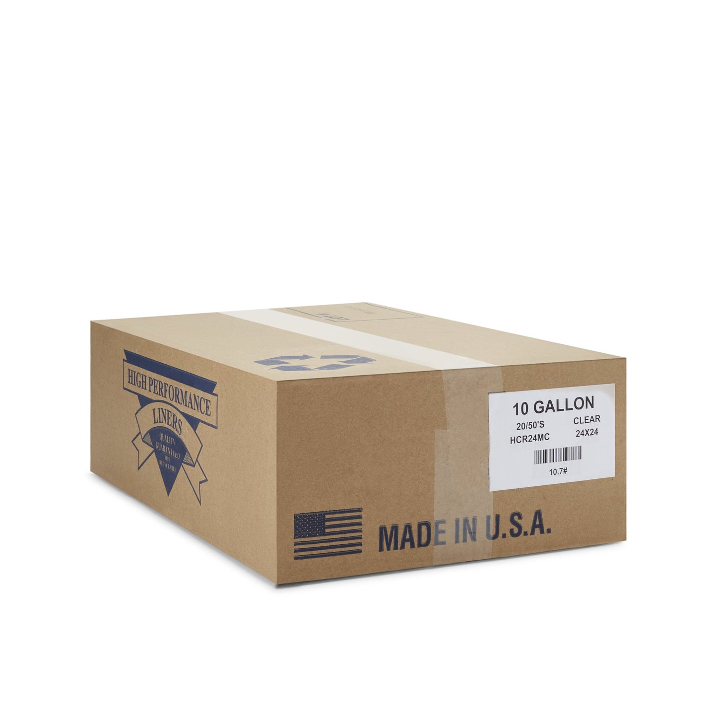 LINER, TRASH CLR 24X24 8MIC 10GL