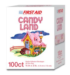 BANDAGE, ADHSV CANDY LAND 3/4X3"
