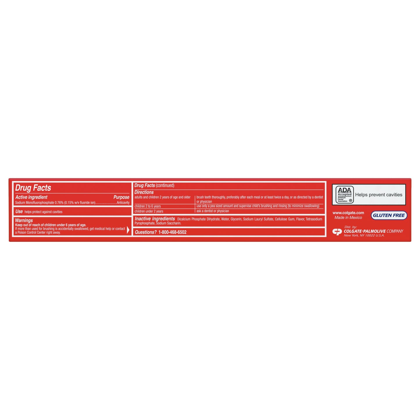 TOOTHPASTE, COLGATE 6.0OZ