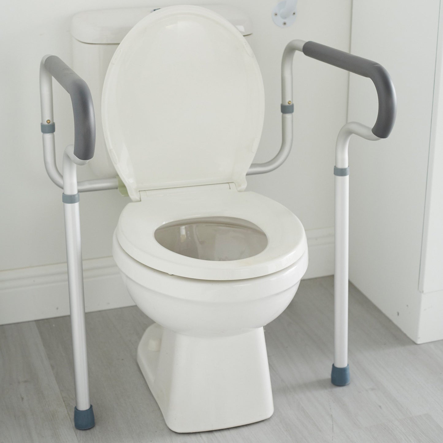 FRAME, TOILET SFTY W/WATERFALLARMREST 19-23.5"