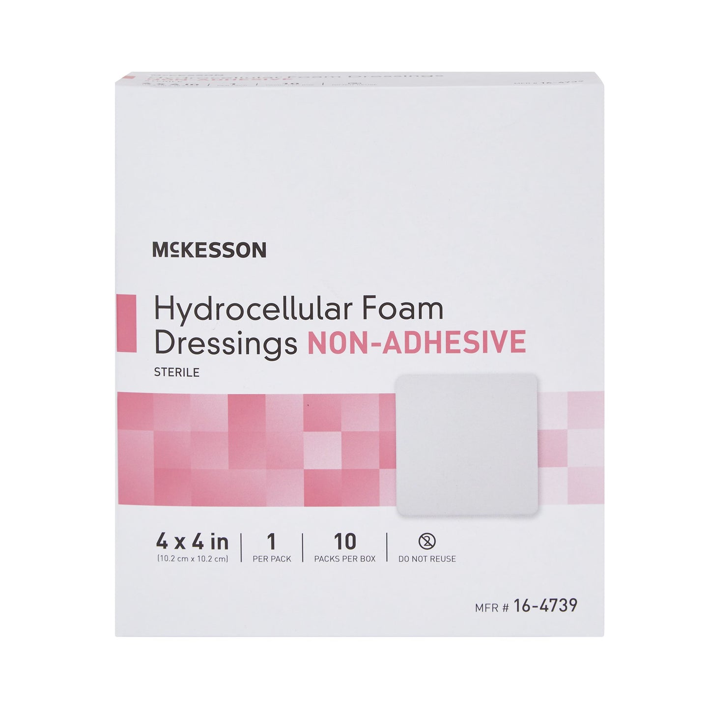 DRESSING, HYDROCELLULAR NON-ADH STR FOAM 4"X4"