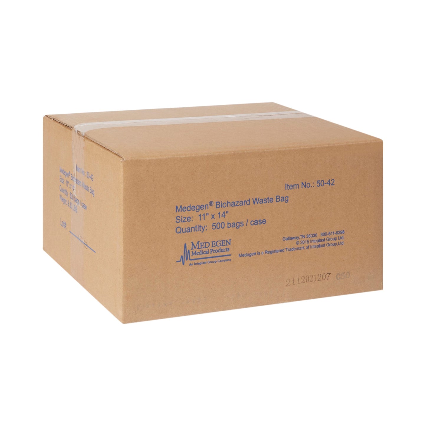 BAG, BIOHAZ GSET SL RED 11X14 1-3GL 1.5MIL (50/BX) MGM03