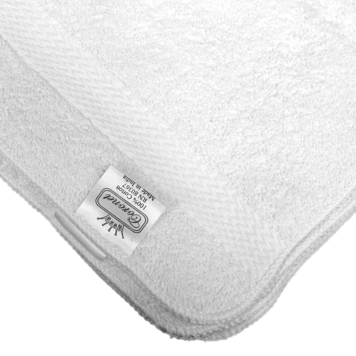 WASHCLOTH, 12X12 .75LB WHT BASICS