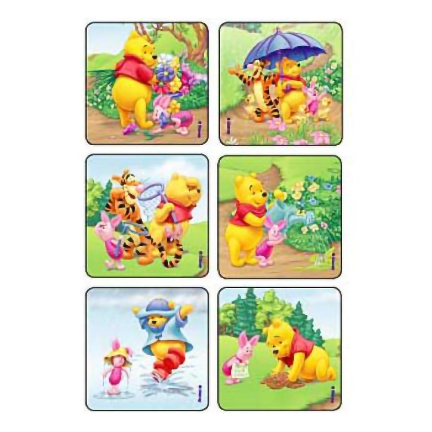 STICKERS, SUNNY TIME POOH