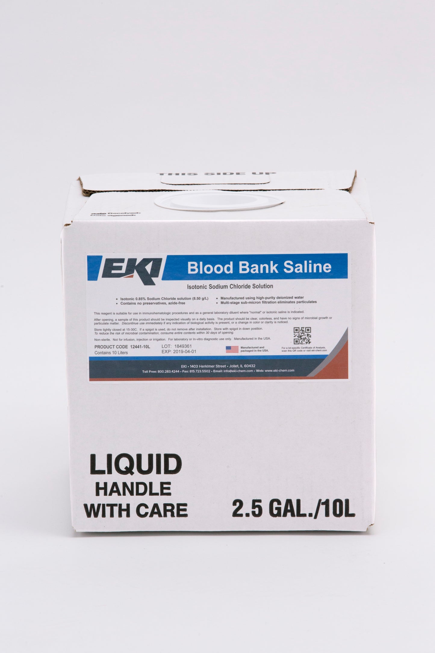 SALINE .85% 10 LITER