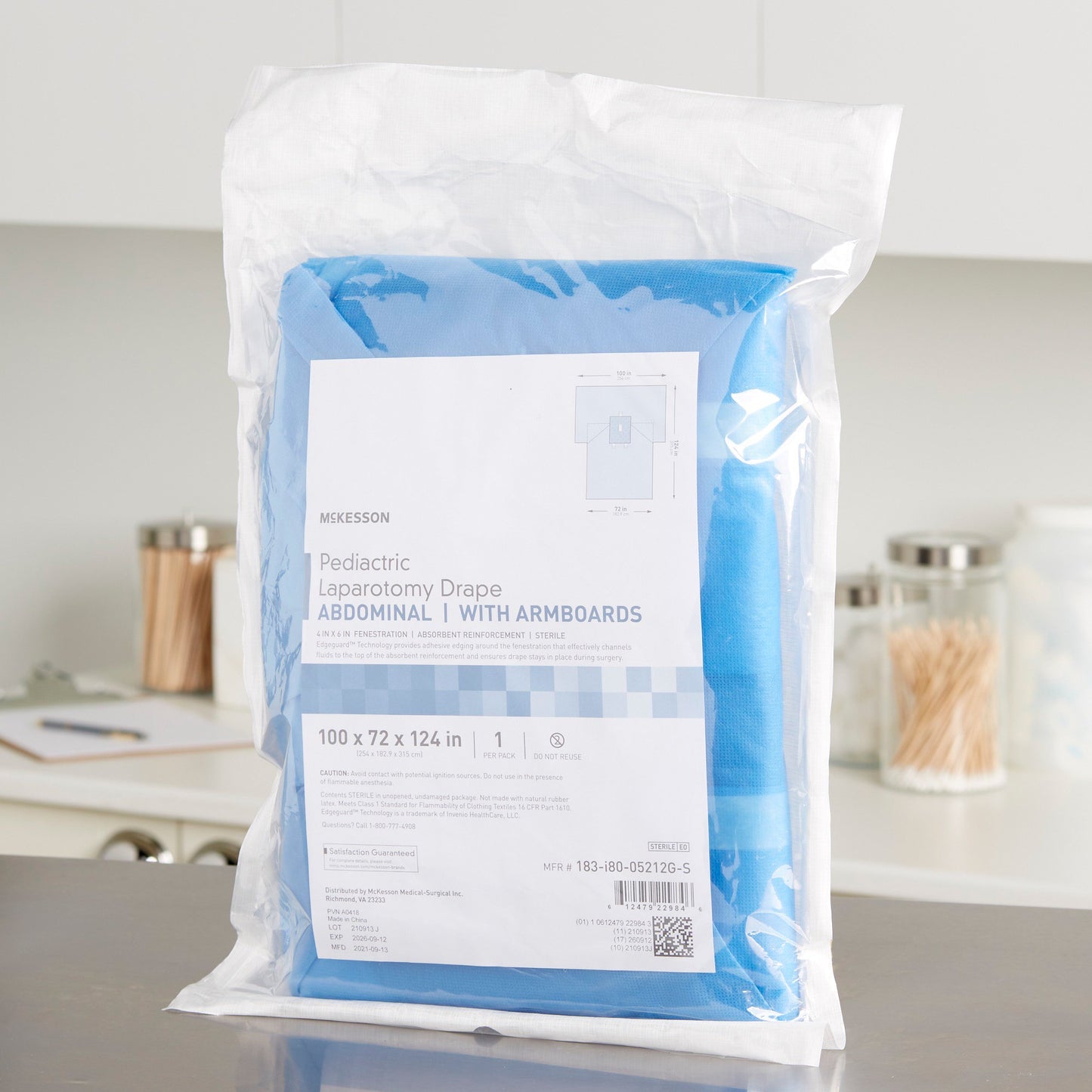 DRAPE, SURGICAL PED LAPAROTOMYSTR 72"X124"