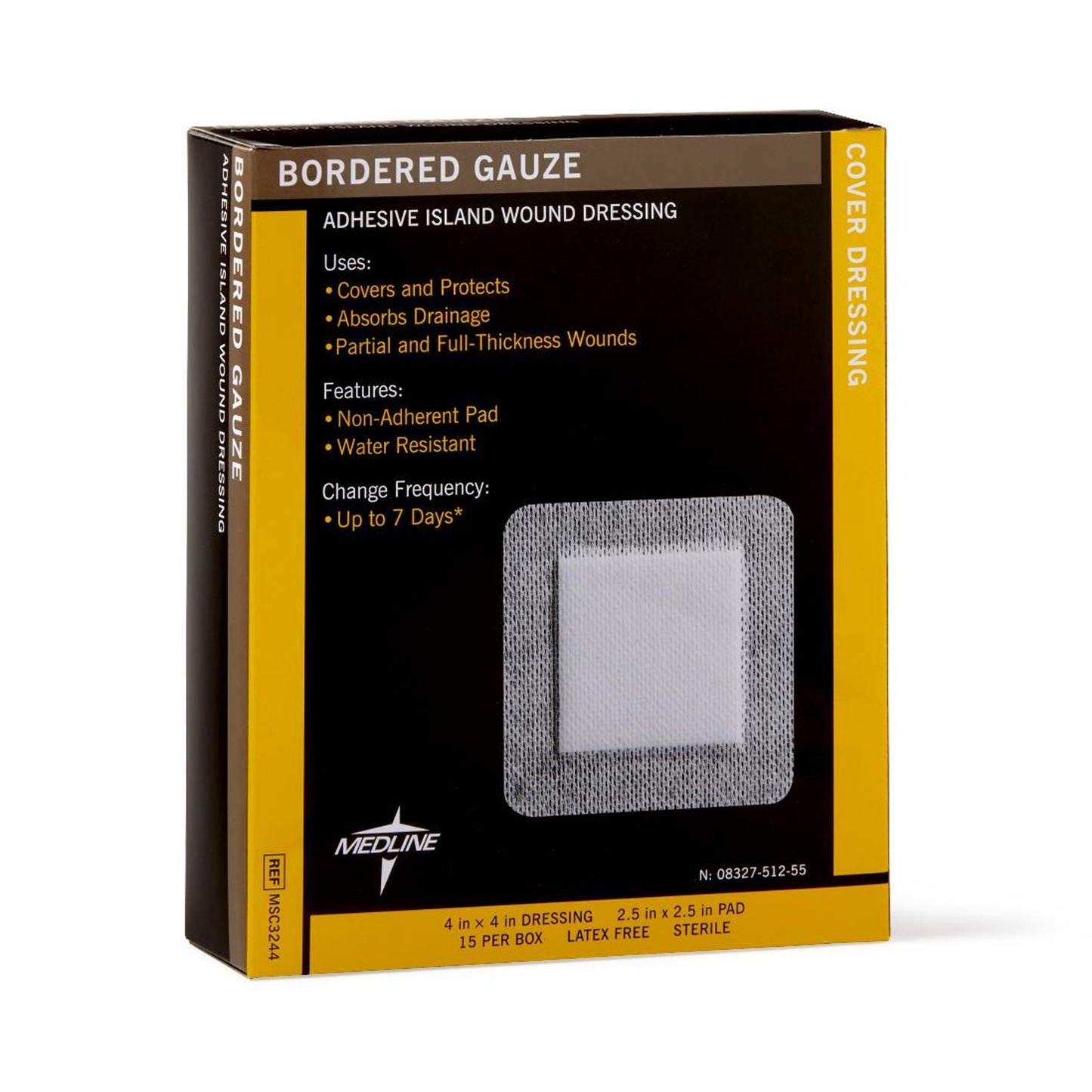 GAUZE, BORDER 4"X4"