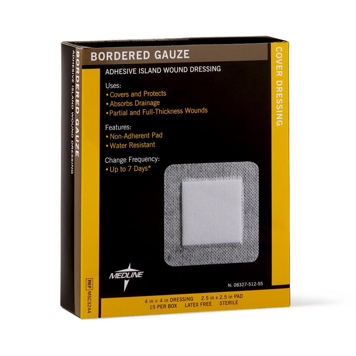 GAUZE, BORDER 4"X4"