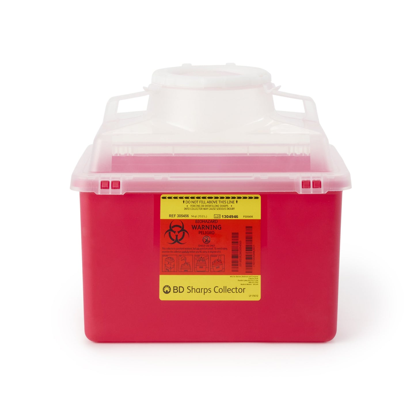 CONTAINER, SHARPS CLR 14QT NEST OPEN