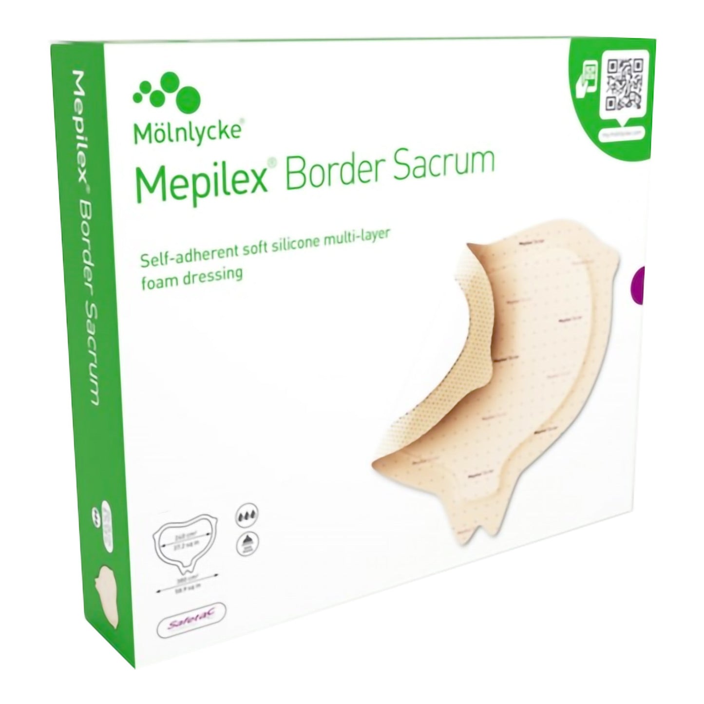 DRESSING, MEPILEX BORDER SACRUM 8.7"X9.8"
