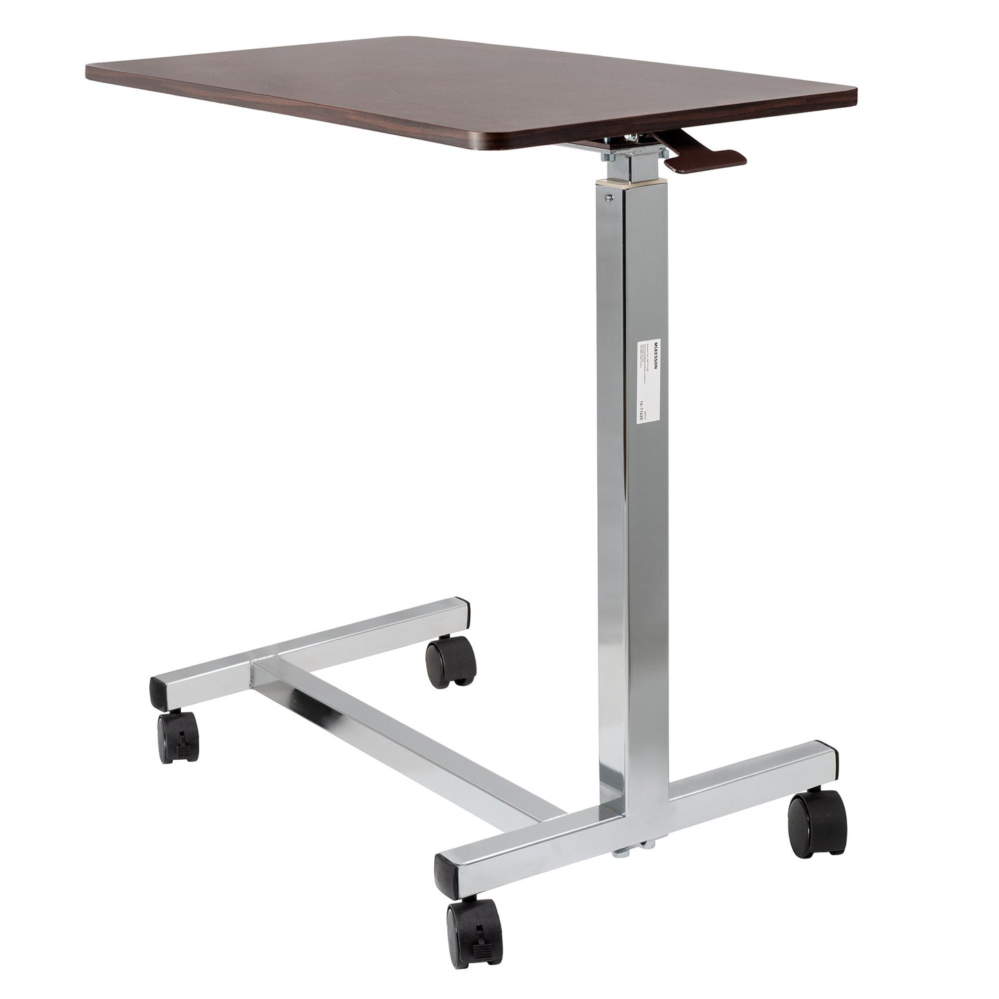 TABLE, OVERBED U-BASE WALNUT/CHROME