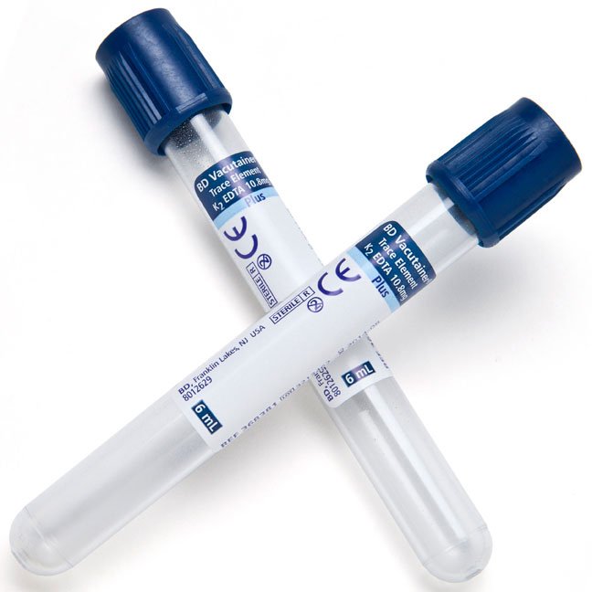 TUBE, BLD COL K2EDTA RBLU 6MLPLAS VACUTAINER