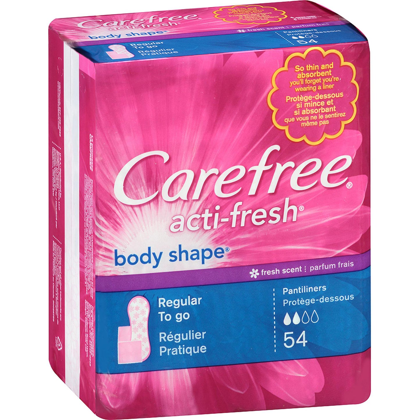 PANT LINER, BDYSHP CAREFREE IND WRP