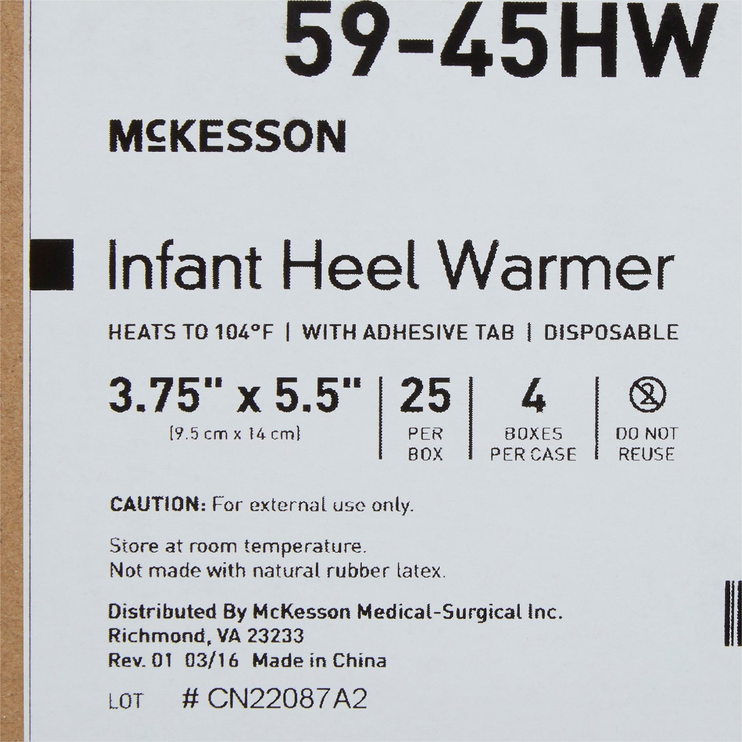 WARMER, HEEL INF 3.75"X5.5" LF