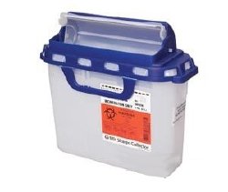 CONTAINER, SHARPS PHARMA WHT/BLU 5.4QT RECYKLEEN