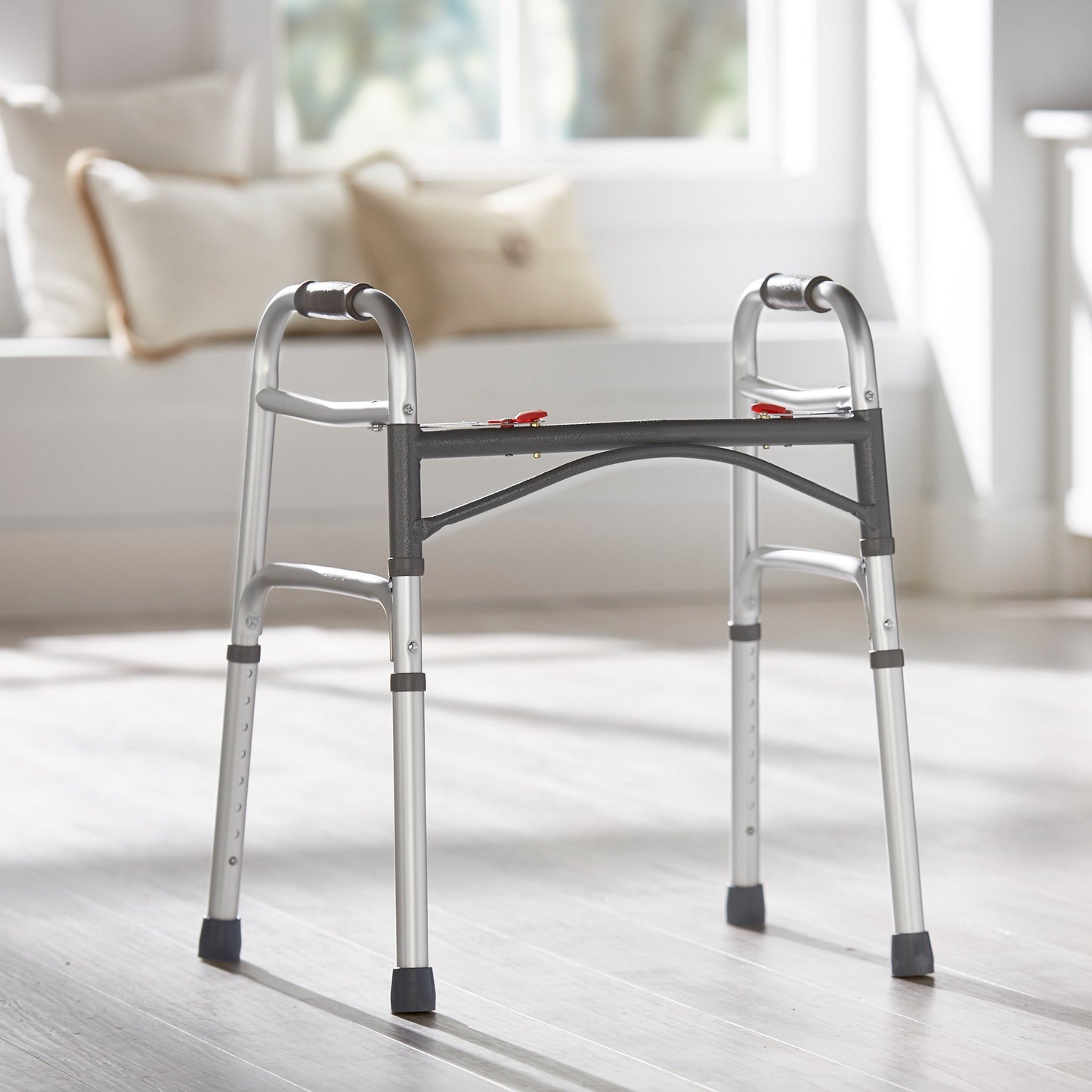 WALKER, FOLDING ALUM W/O WHLSJUNIOR 350LB