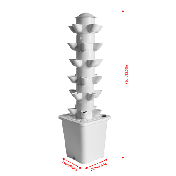 White Hydroponic Planting System