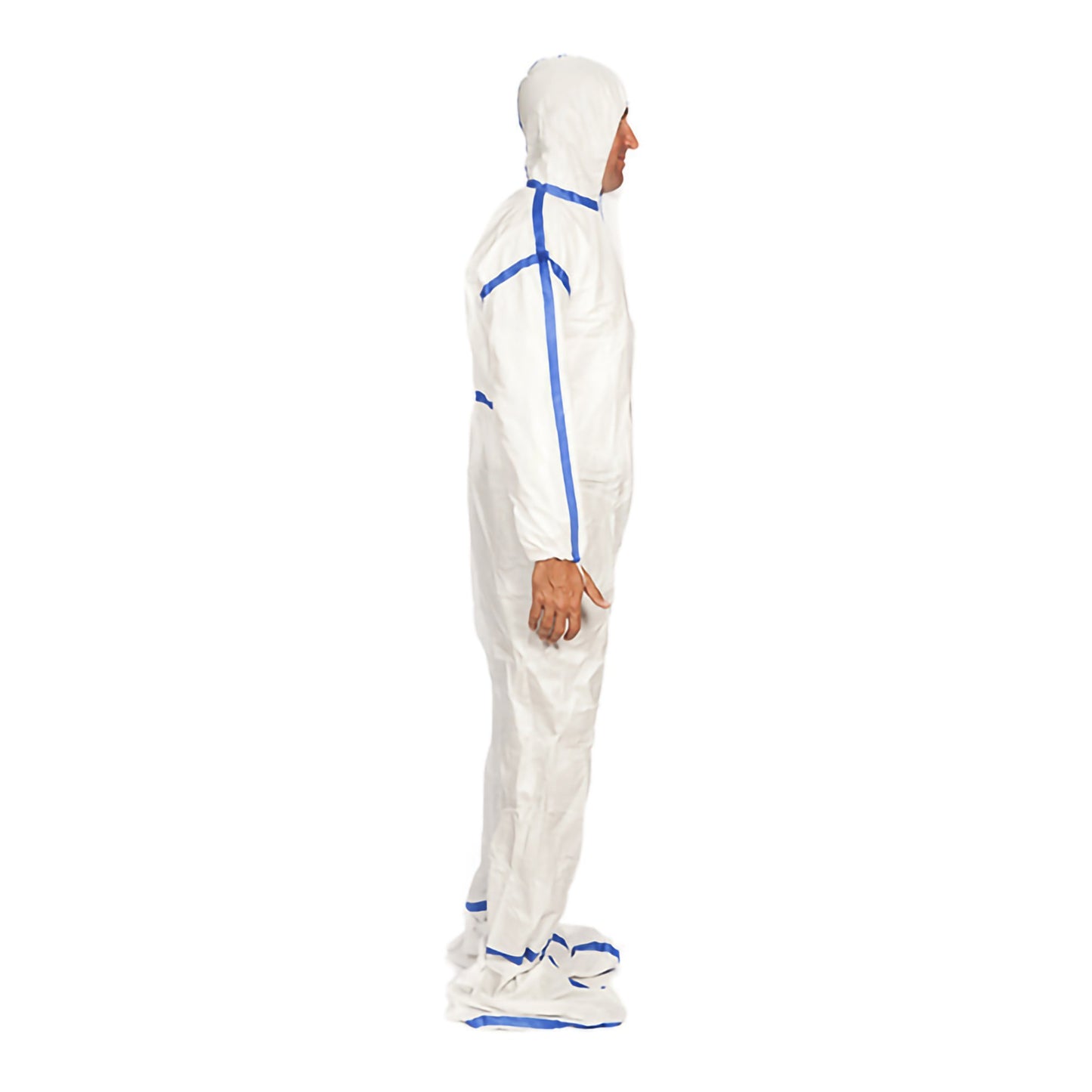 COVERALL, CLEANROOM STR ZIPPERCLSR BOOTIES WHT XLG