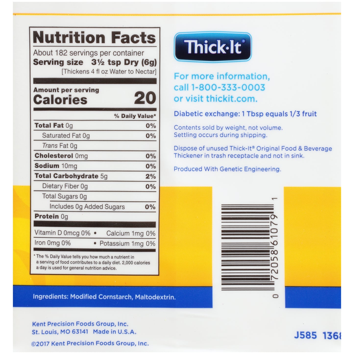 THICK IT, INSTANT FOOD THICKENER 36OZ