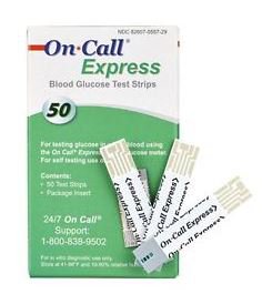 TEST STRIP, BLOOD GLU EXPRSS ON CALL