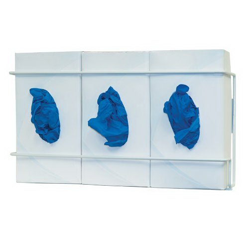 DISPENSER, GLOVE TRIPLE BOX WHT