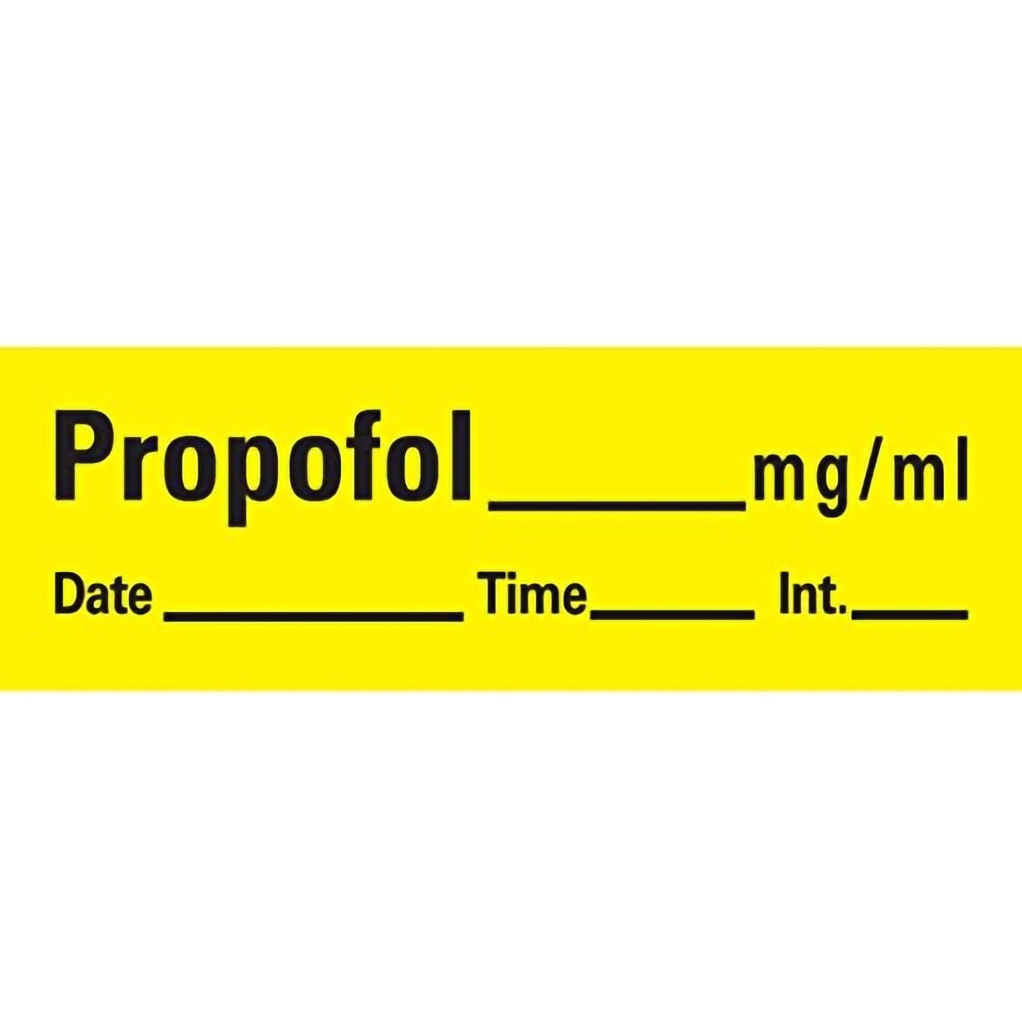 LABEL, PROPOFOL 1 1/2X1/2 YLWPROFTP